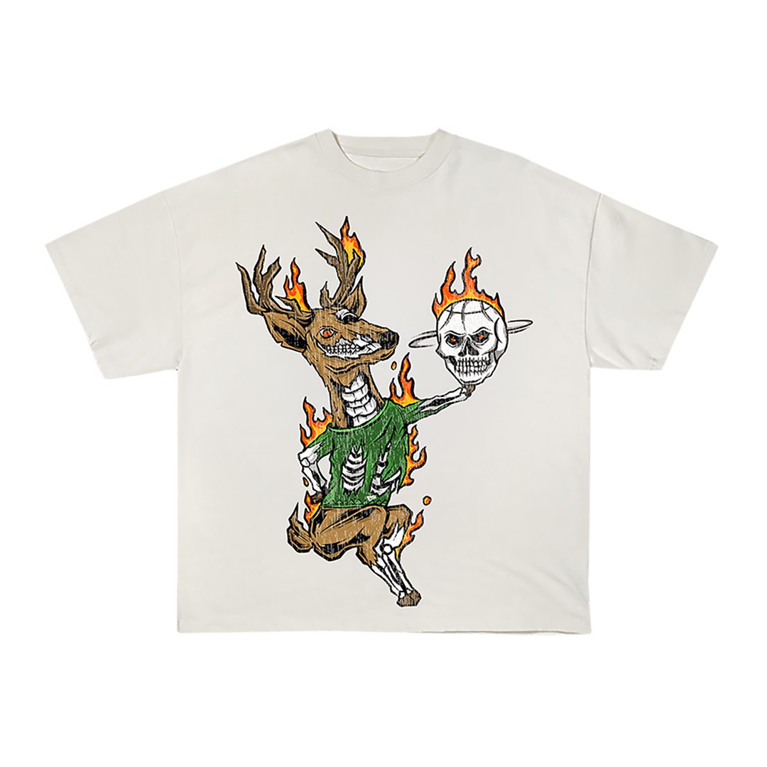 DEER REMIX TEE - BONE