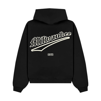 MKE OLD ENGLISH HOODIE - BLACK